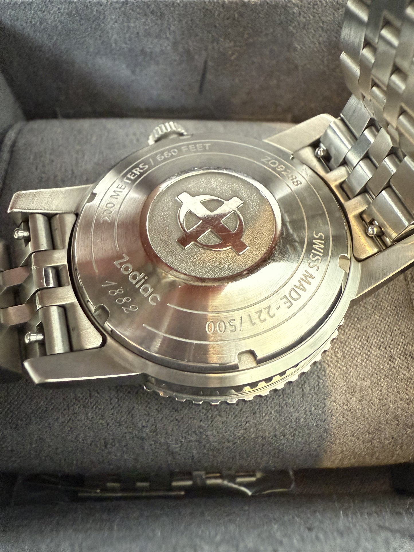 Zodiac Super Sea Wolf 53 Compression Automatic Black Dial