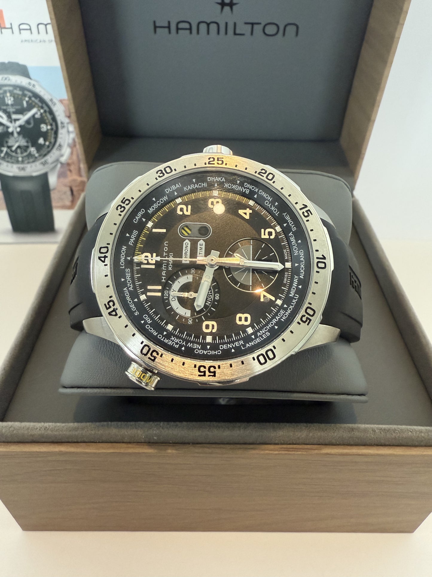 Hamilton Khaki Chrono Worldtimer